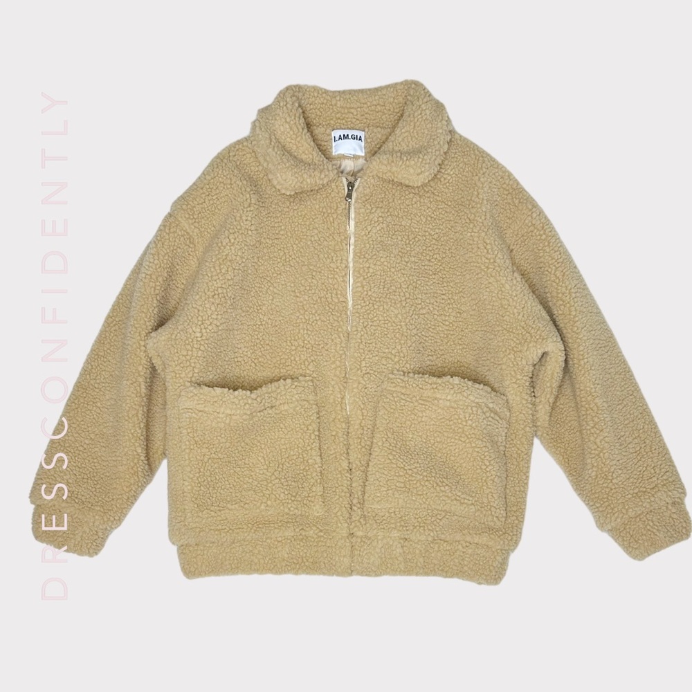 I.AM.GIA. Pixie Oversized Sherpa Teddy Coat - Camel - Picture 8 of 15